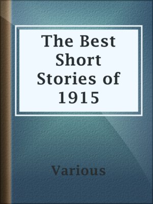 cover image of The Best Short Stories of 1915